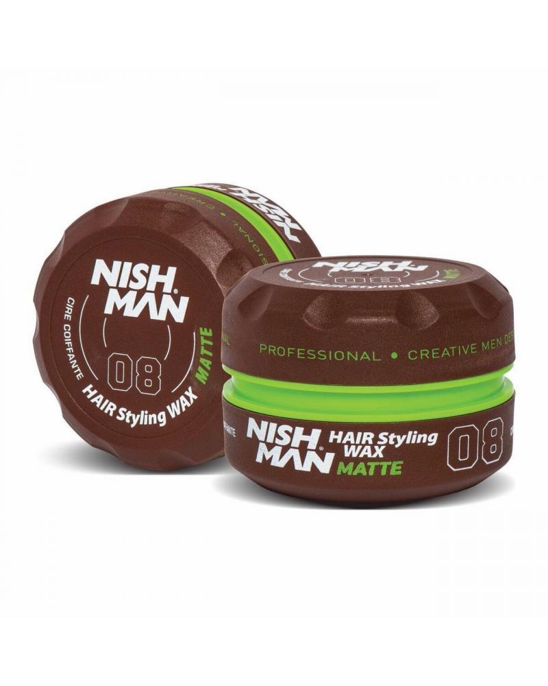 Cera Nishman Gum Gum – Fijación fuerte y brillo húmedo para estilos definidos en casa