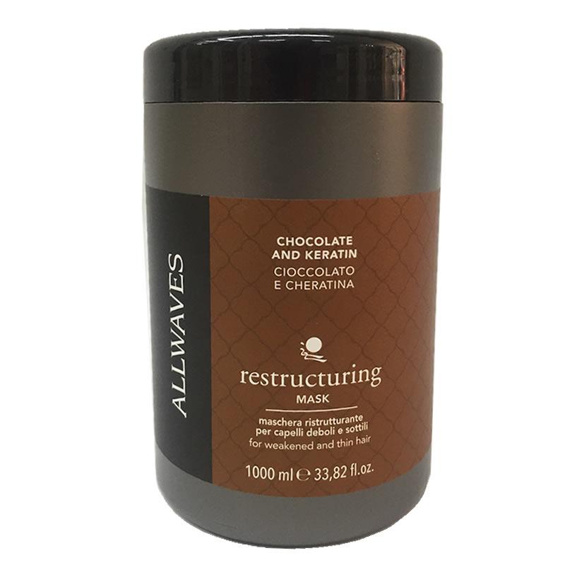 Mascarilla chocolate y keratina 1000ml Allwaves