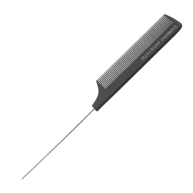 Peine Carbono Antiestático Cola Metal Max Point