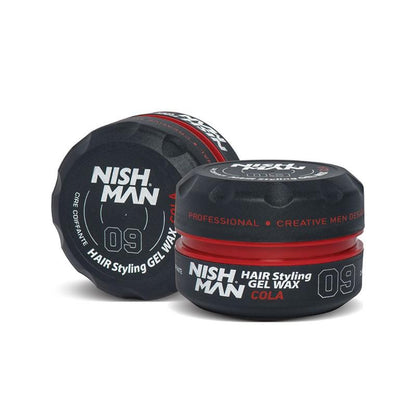 Cera Nishman Gum Gum – Fijación fuerte y brillo húmedo para estilos definidos en casa