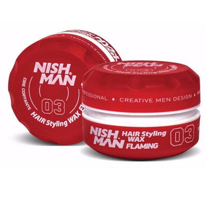 Cera Nishman Gum Gum – Fijación fuerte y brillo húmedo para estilos definidos en casa