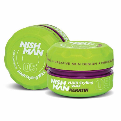 Cera Nishman Gum Gum – Fijación fuerte y brillo húmedo para estilos definidos en casa