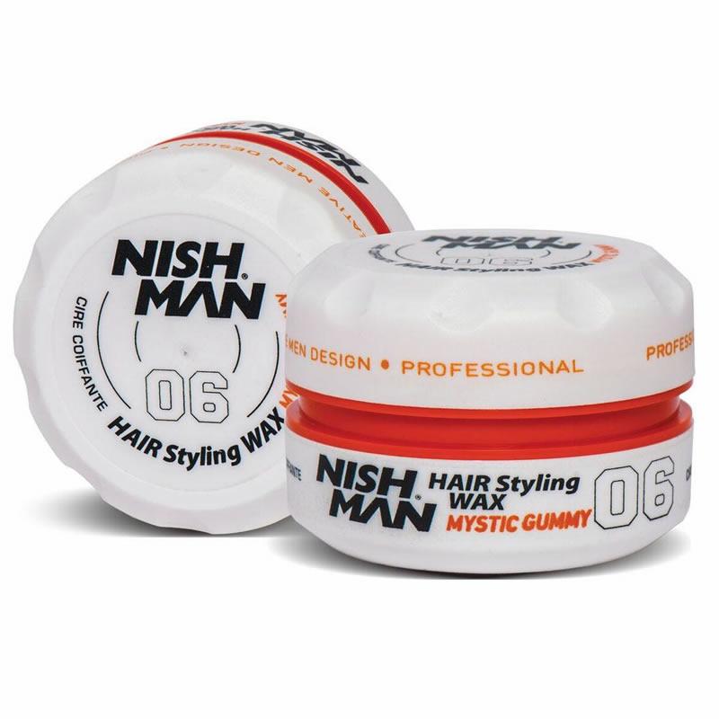 Cera Nishman Gum Gum – Fijación fuerte y brillo húmedo para estilos definidos en casa